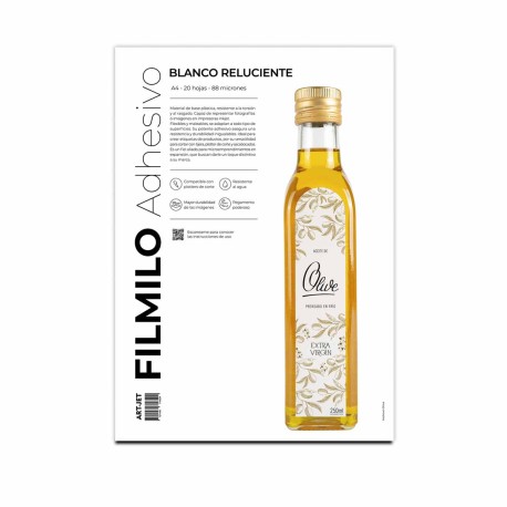 Filmilo Adhesivo Blanco Reluciente A4 X20 HOJAS