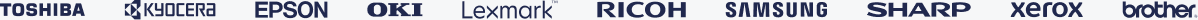 Marcas: Toshiba, Kyocera, Epson, OKI, Lexmark, Ricoh, Samsung, Sharp, Xerox, Brother